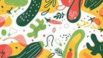  蔬菜插画图案
