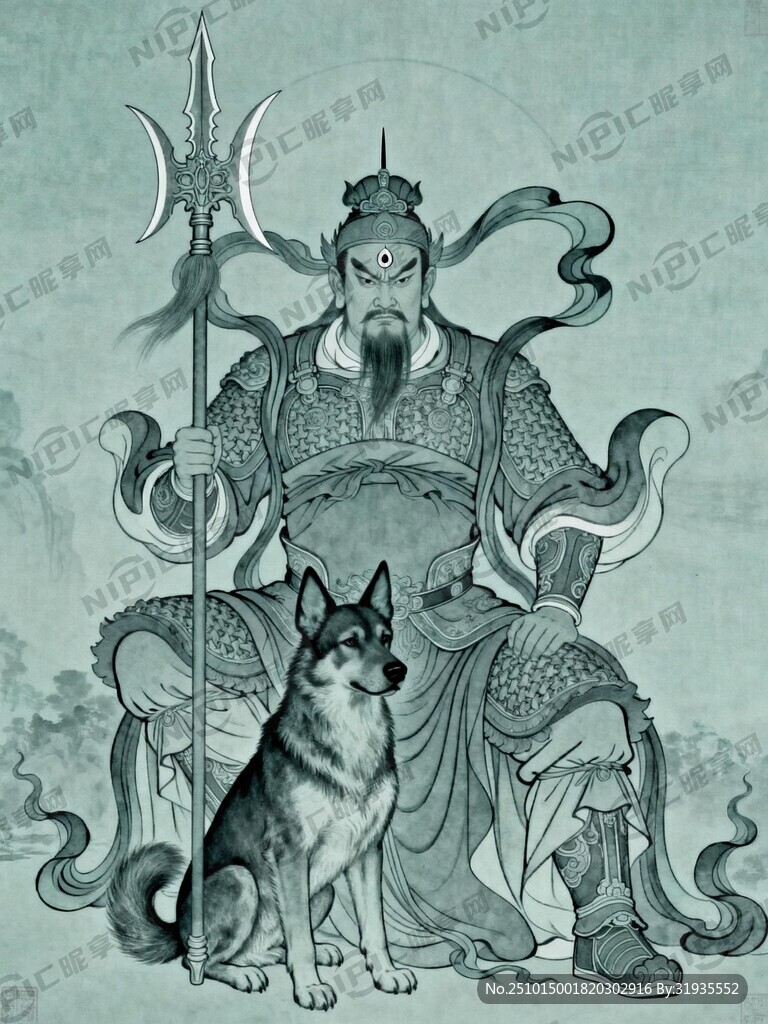 灌洲二郎妙道真君   三只眼 