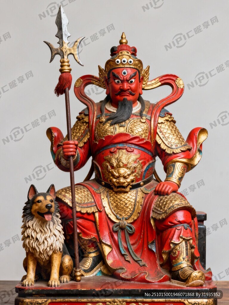 灌洲二郎妙道真君   三只眼 