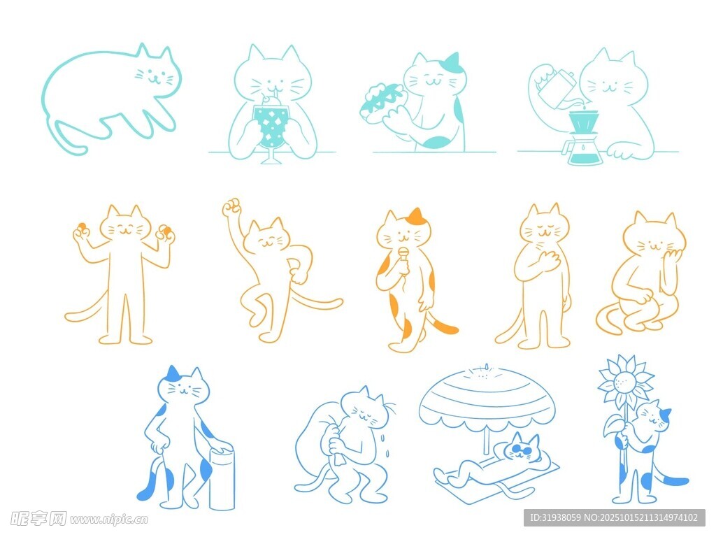 猫咪简笔画
