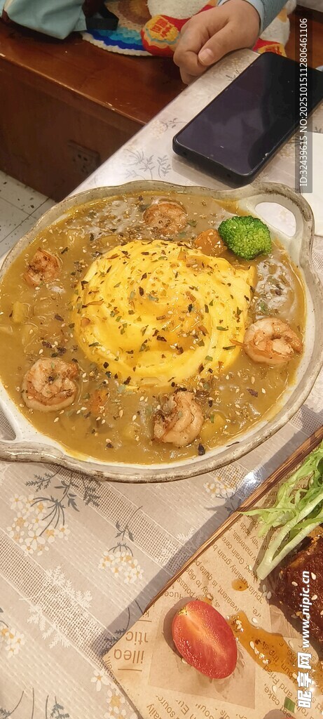 美味芝士火锅诱人美食