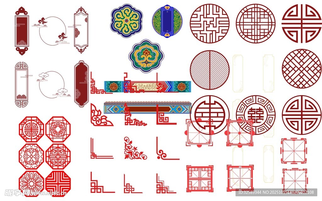 中式传统装饰图案素材