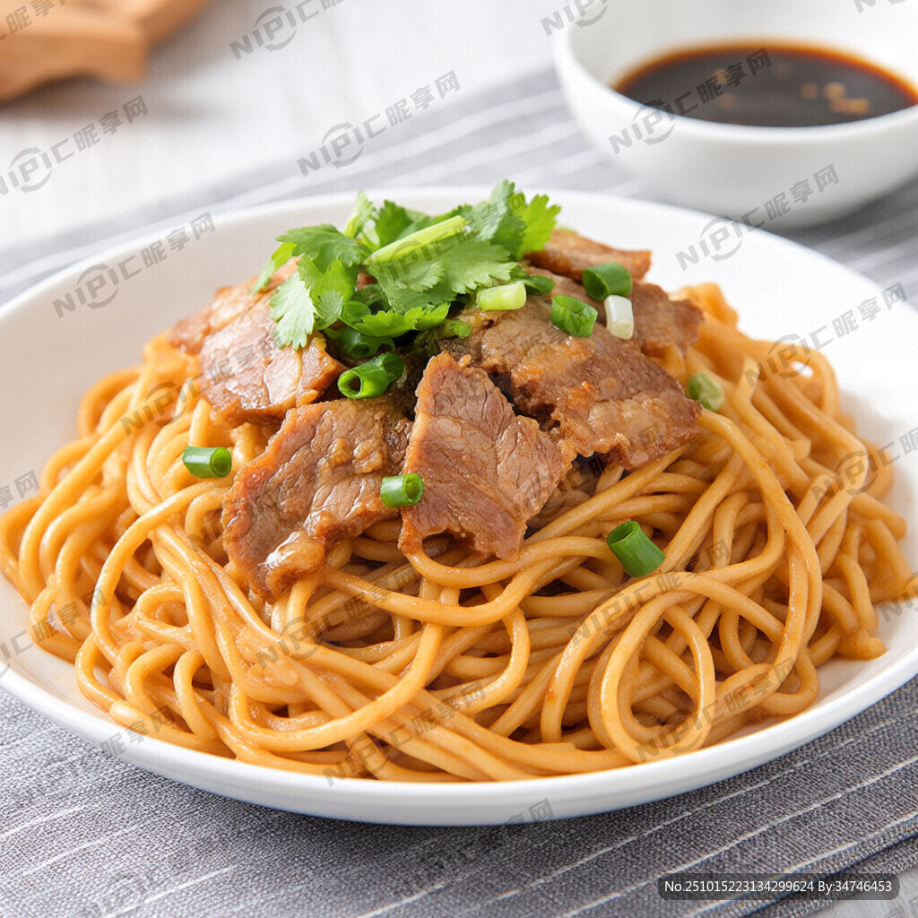 纯廋肉干拌面图片