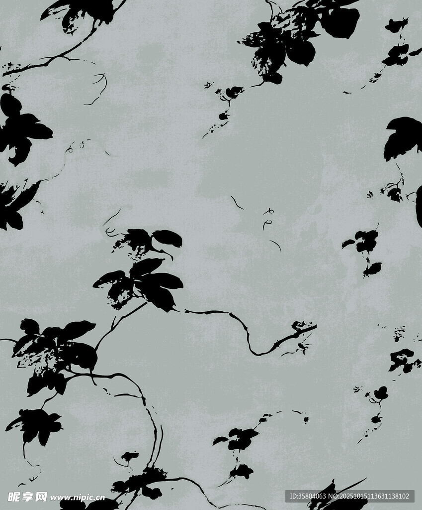 枝叶剪影朦胧诗意画面