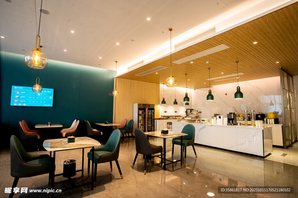 温馨现代风咖啡厅室内场景