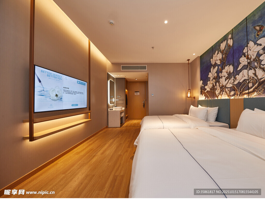 现代雅致风格的酒店客房