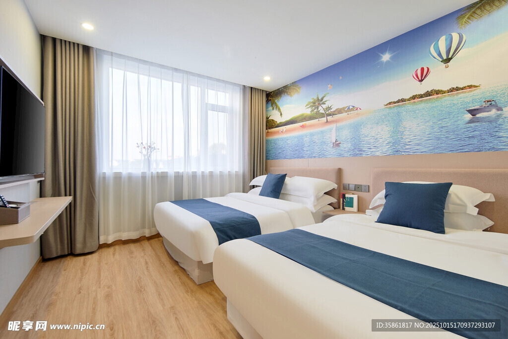 童趣主题双床酒店客房