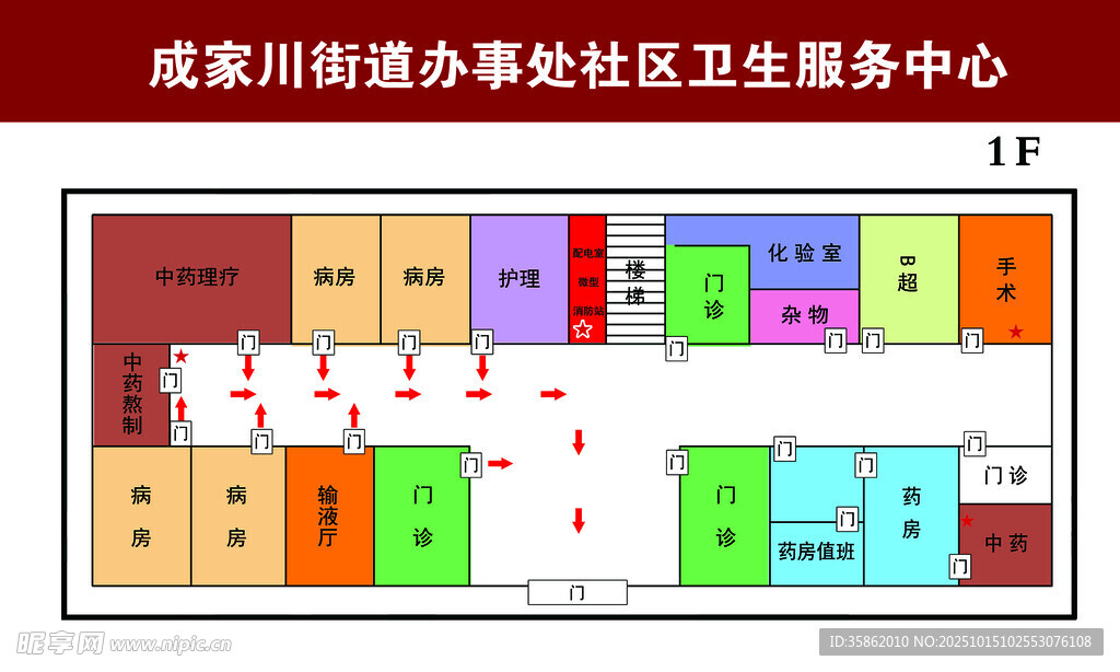 成都某街道卫生服务中心平面图