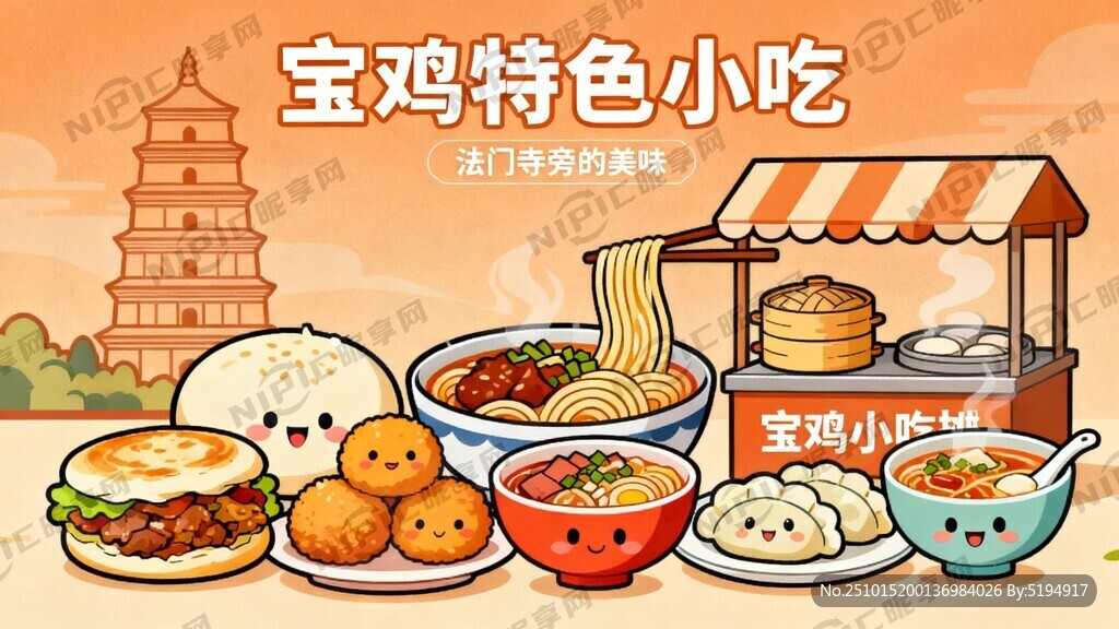 宝鸡肉夹馍、宝鸡臊子面  油糕