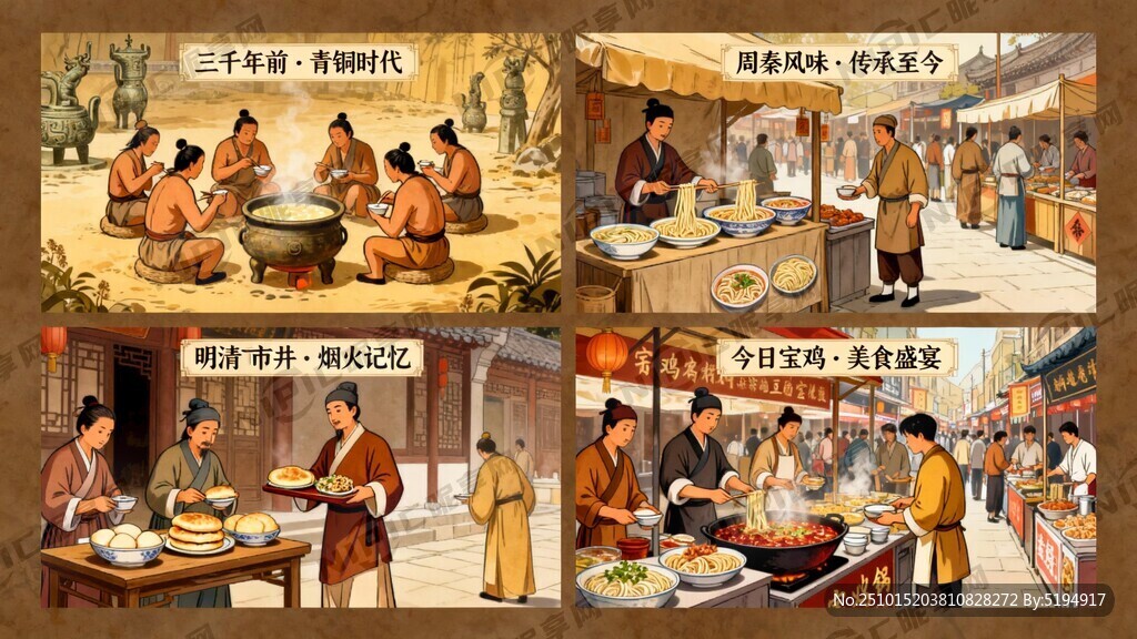 三千年历史  吃在宝鸡漫画
