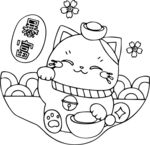 招财猫简笔画