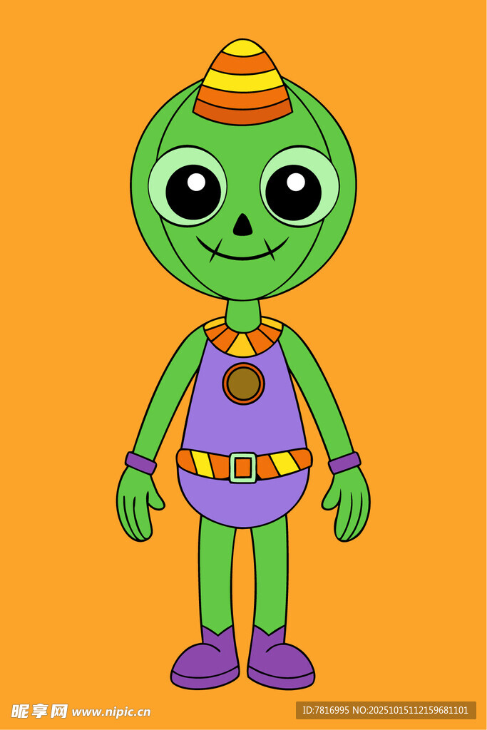 可爱外星小孩形象