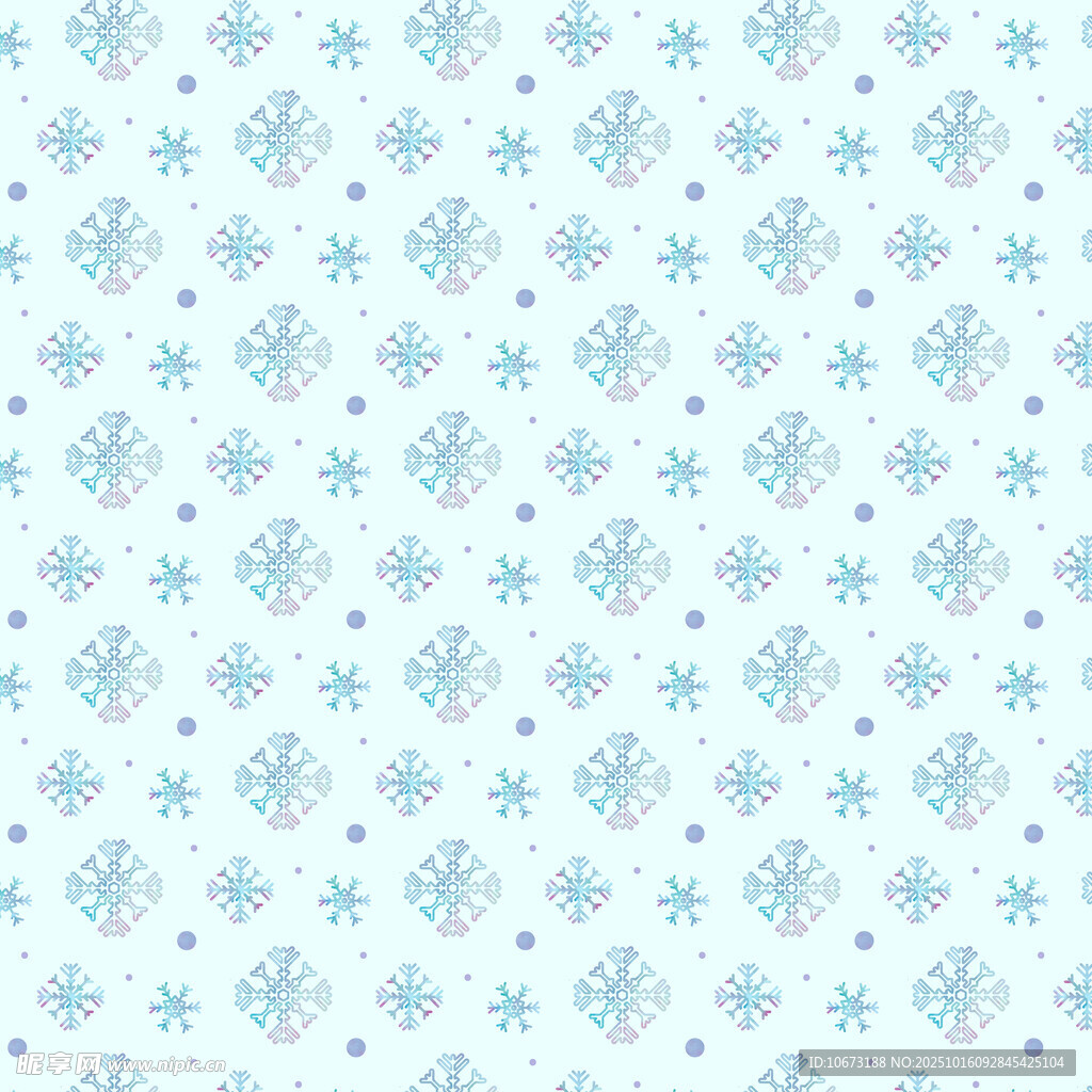 浅蓝色雪花图案背景
