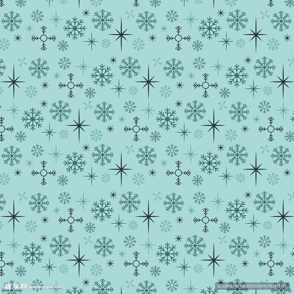 浅蓝色雪花图案背景纹理