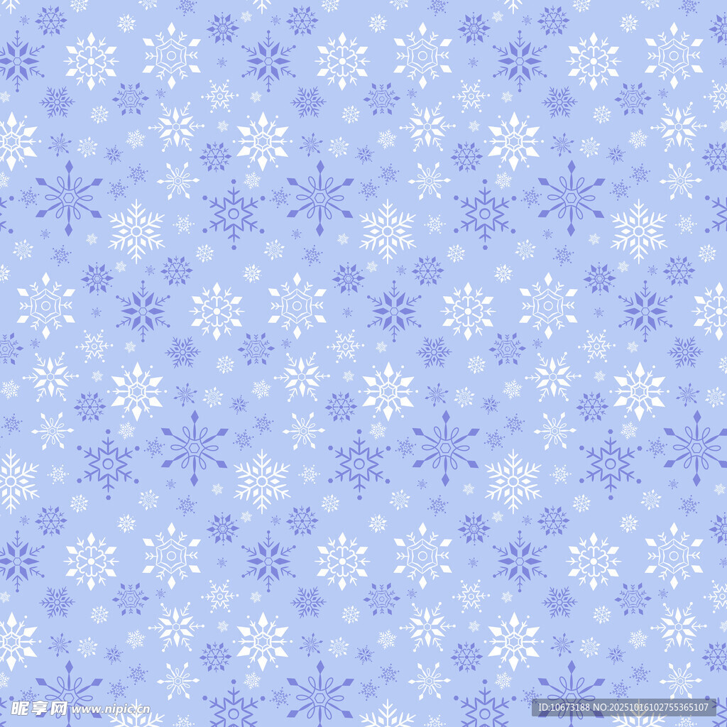 淡蓝色雪花图案背景