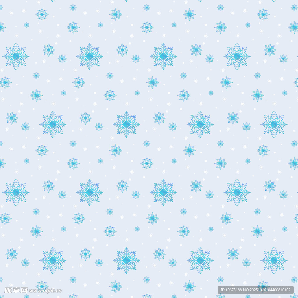 浅蓝色雪花图案背景