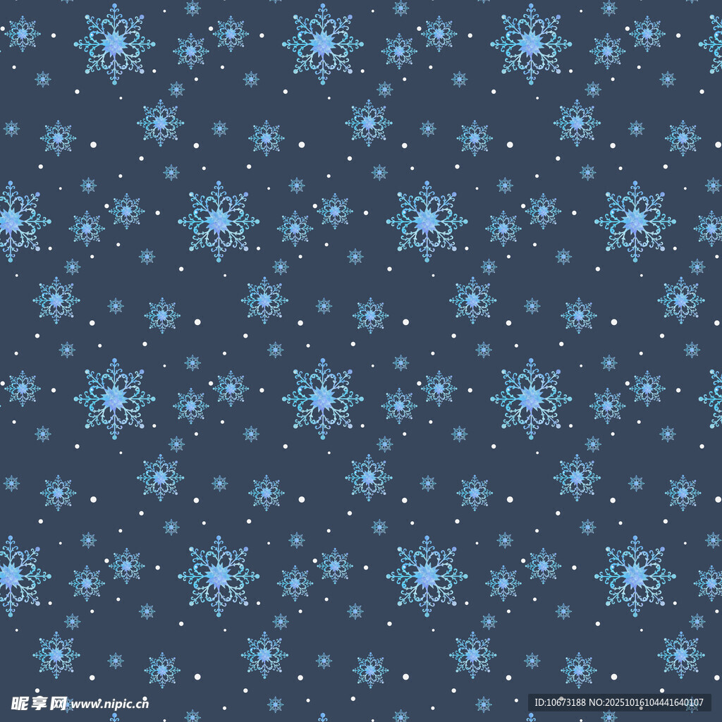 蓝色雪花图案背景纹理