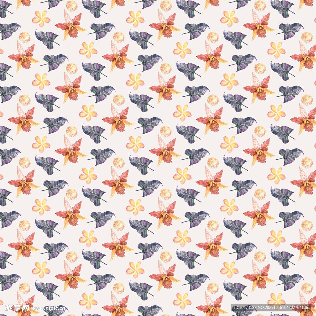 几何花卉图案背景设计