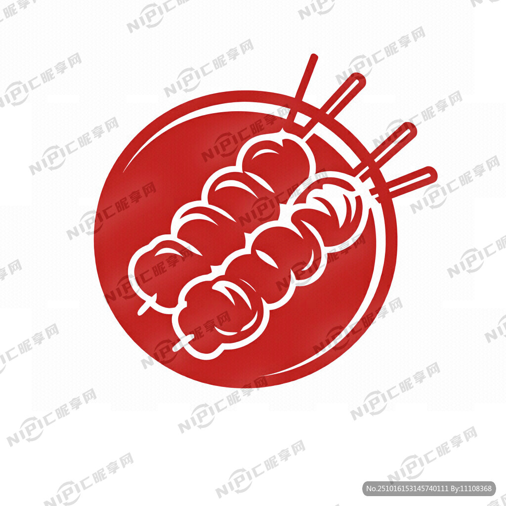 非主流风格红色关东煮logo