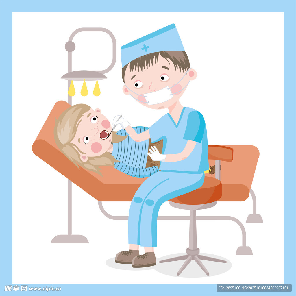医生为儿童进行口腔检查
