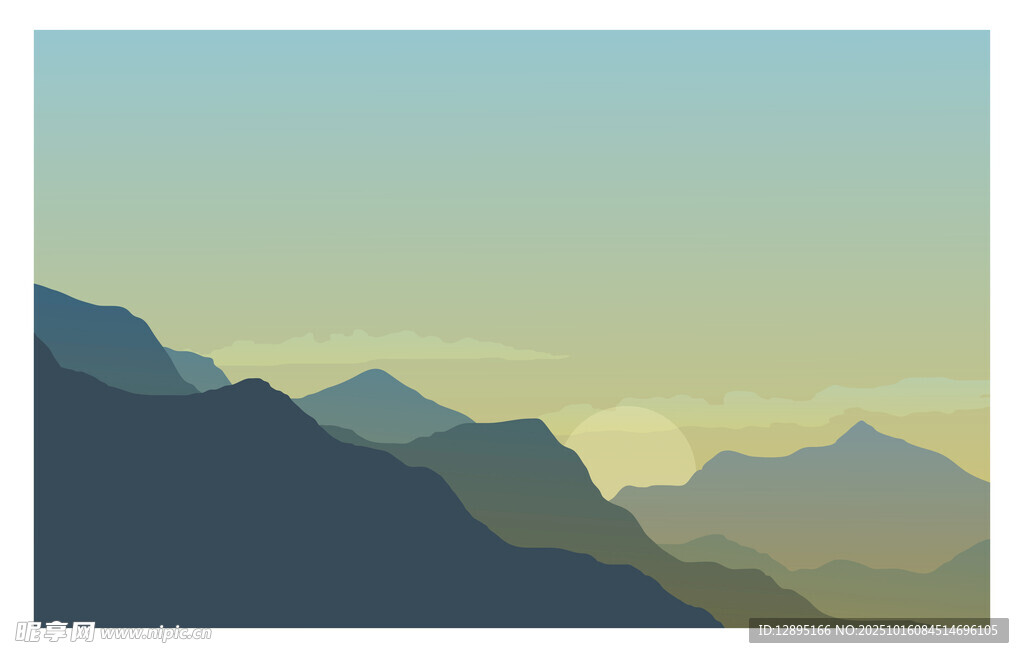 山间日出美景