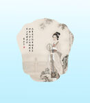 古典工笔仕女图 团扇扇面