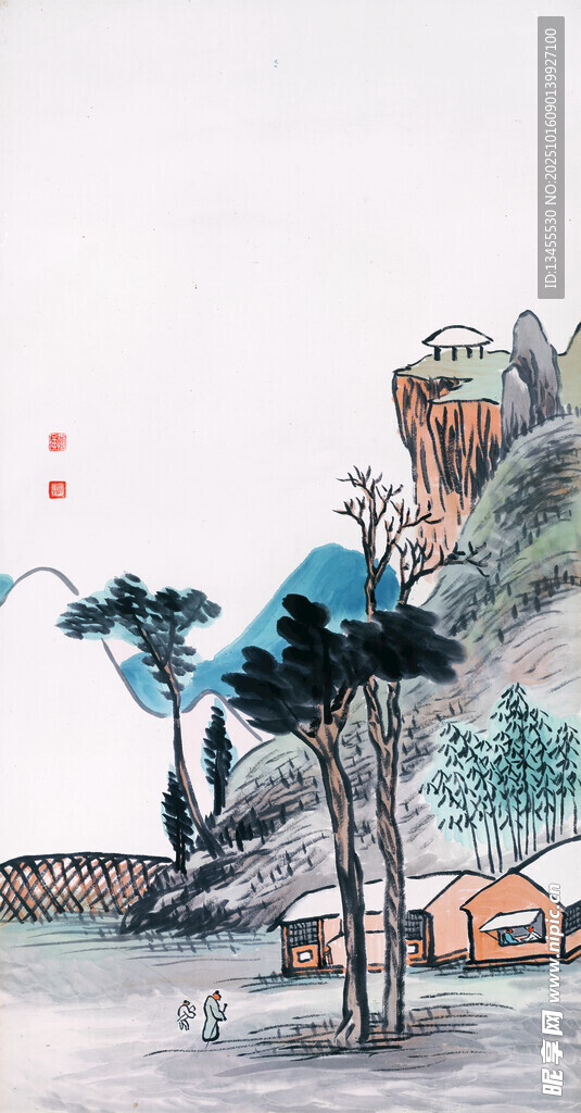 水墨山水间的诗意景致