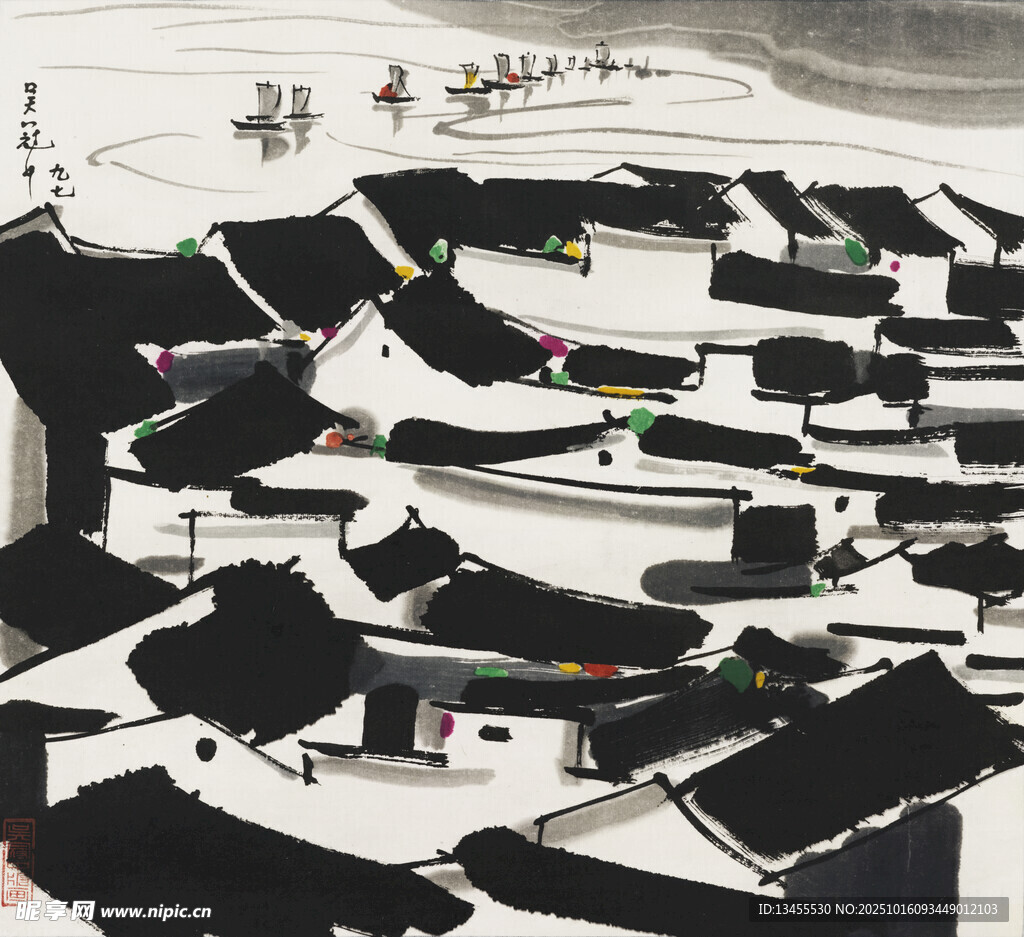 雪覆村落景观