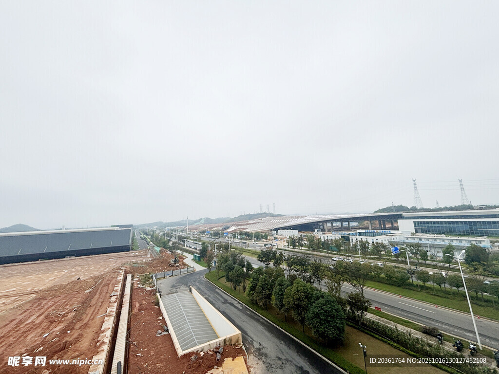 城市道路与在建区域景观