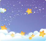 梦幻星空云朵背景图