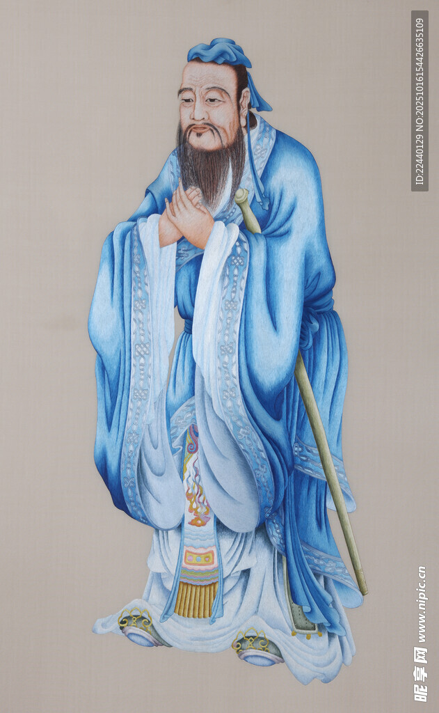 古代长袍老者画像