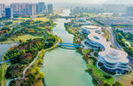 城市河畔现代景观风光