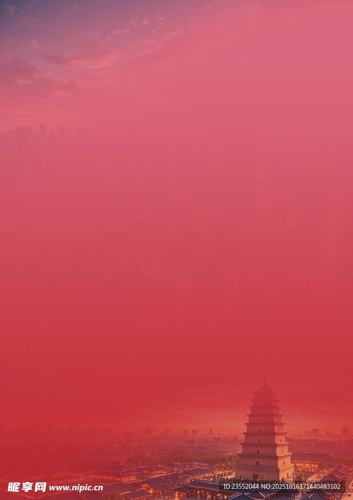 西安大雁塔背景