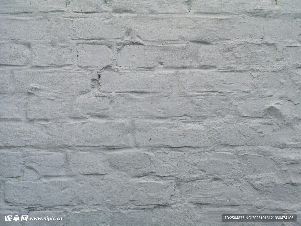 灰白砖墙纹理背景图