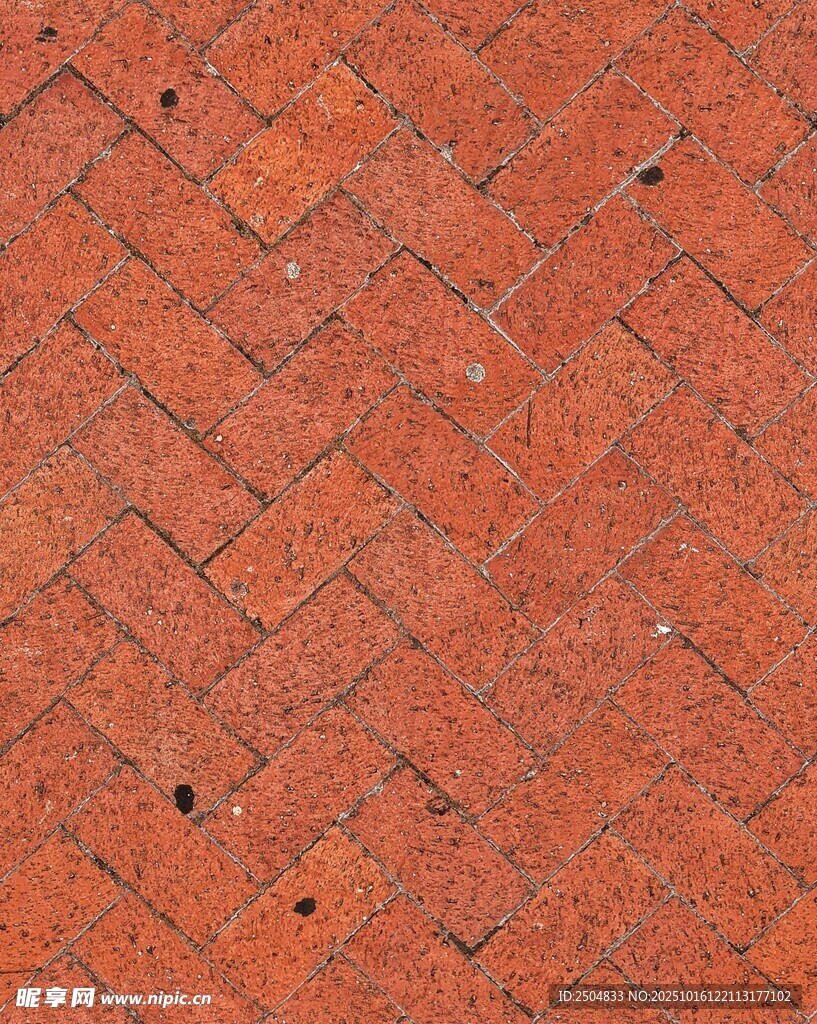 红砖路面纹理特写