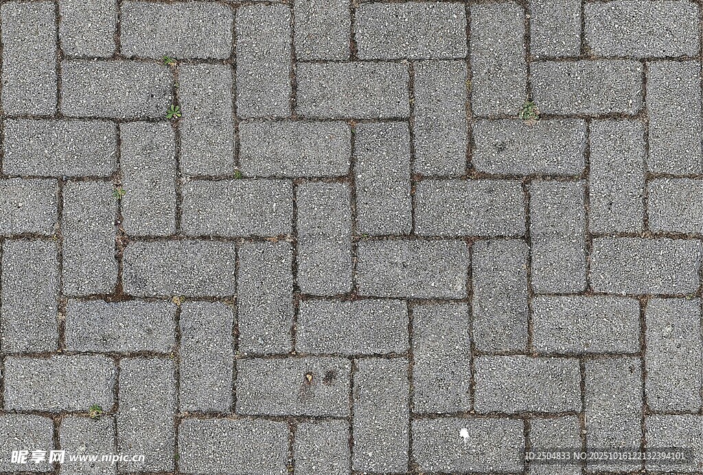 灰色砖块路面纹理