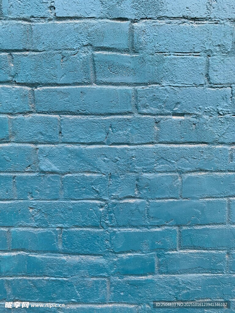 蓝绿色砖墙纹理背景