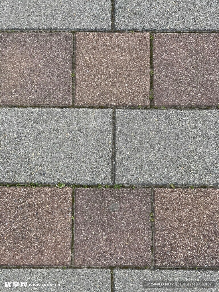 多彩砖块地面纹理