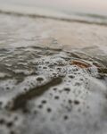 海边沙滩上的细腻泡沫