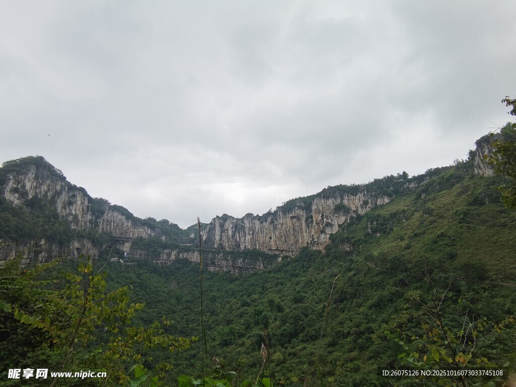 山峦叠翠间的绿意景致