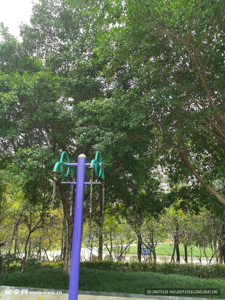 公园中的户外健身器材