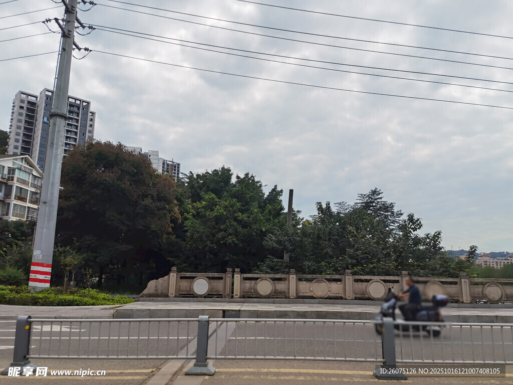 城市道路旁的景观
