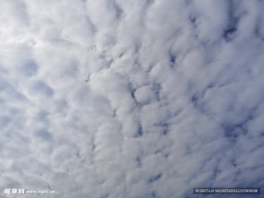 天空中的蓬松云朵