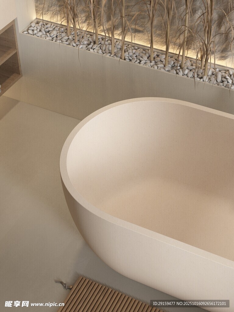 简约现代风格独立式浴缸