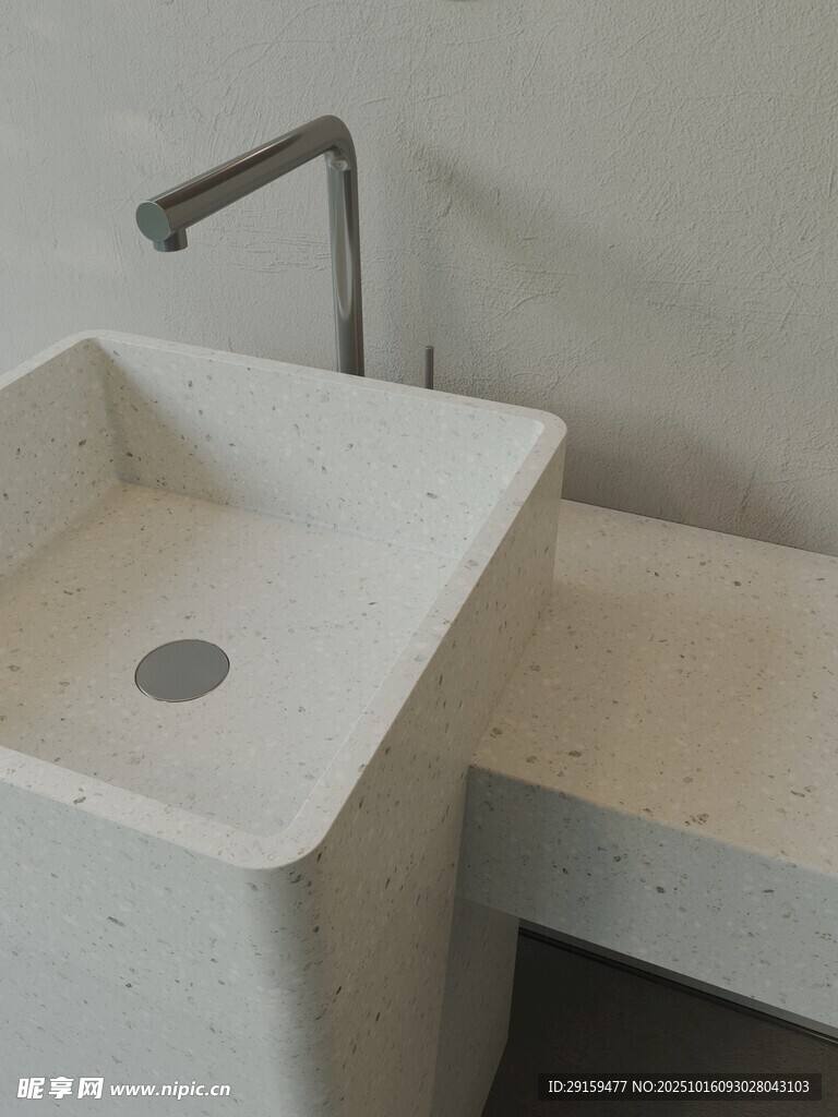 简约方形洗手池设计
