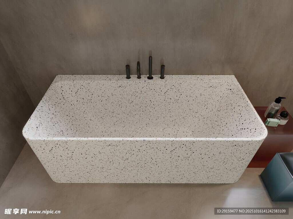简约大理石浴缸设计