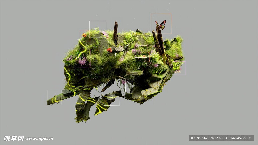 悬浮绿植景观模型