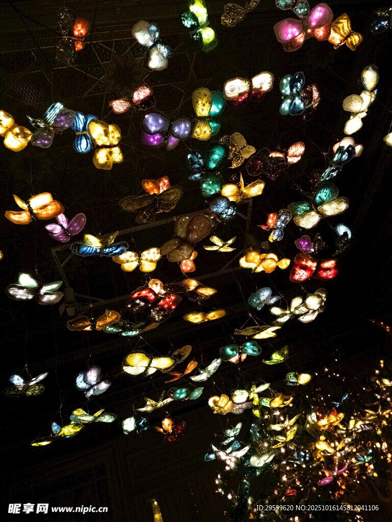 梦幻彩色灯光装饰场景