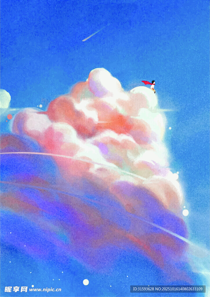 卡通梦幻云朵背景