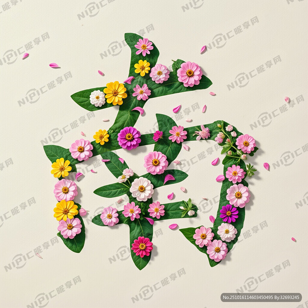 “南”字里面 铺满鲜花